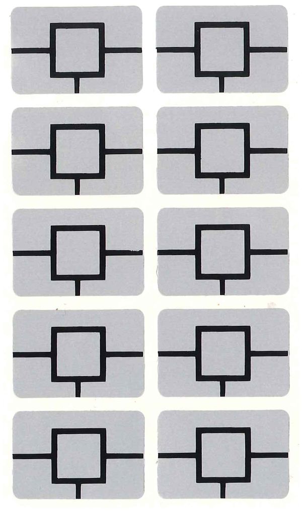 Warnschild Kunststoff 30×20mm Si/sz