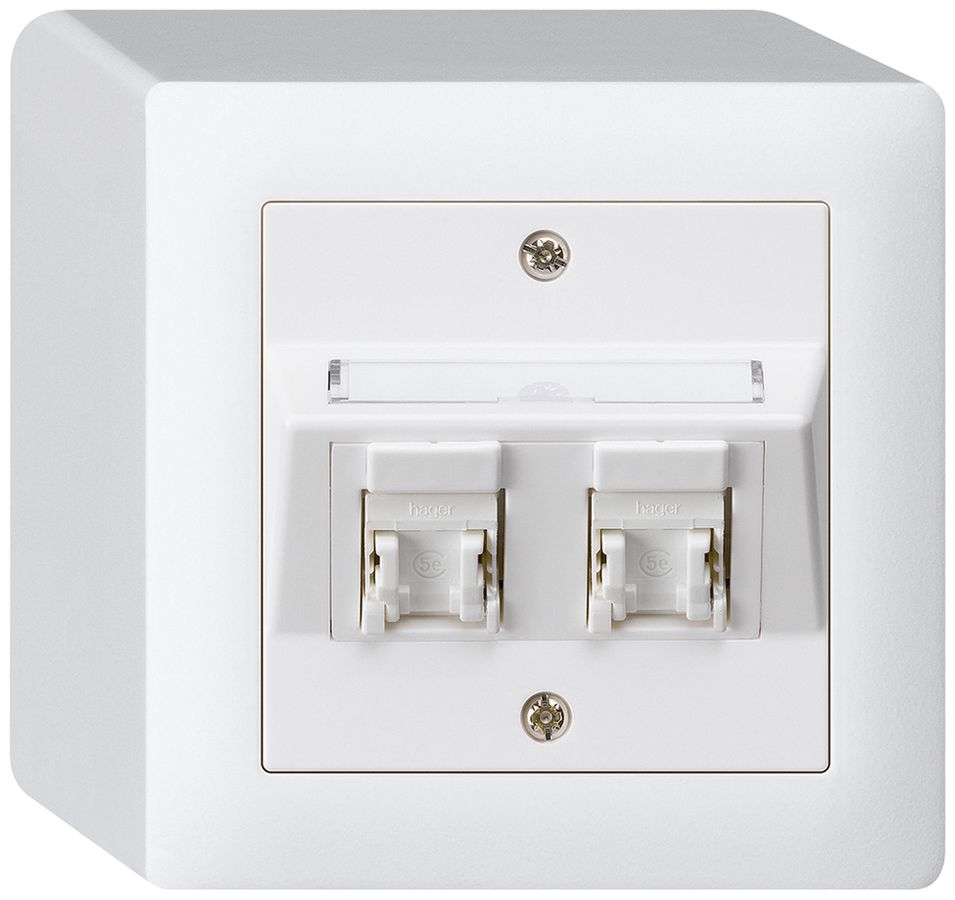 AP-Dose kallysto Kat.5e 2RJ45/u weiss