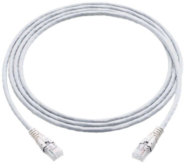 Câble patch RJ45 R&M 15m gris U-UTP cat.5 PVC classe D