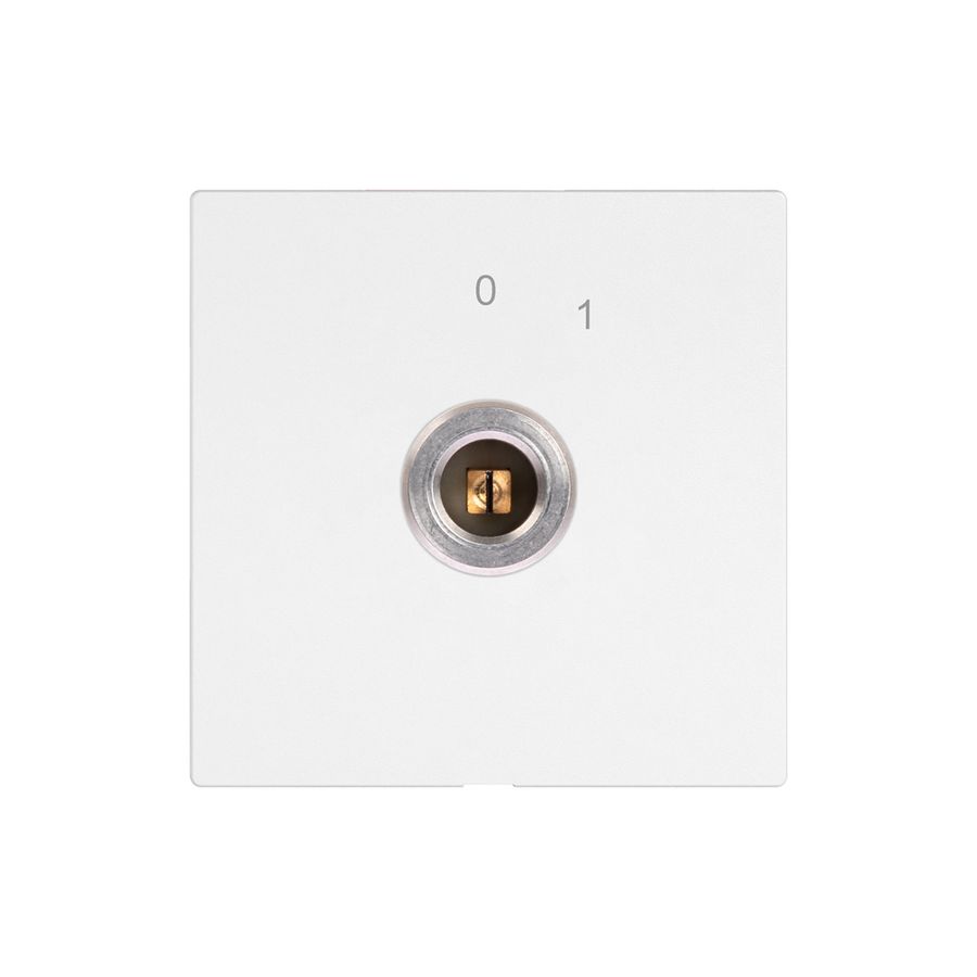 Schlüsselschalter EDIZIO.liv 1P Vierkant/Schlitz 20A 690V 0-1 Rückzug ws