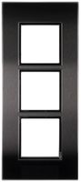 UP-Kopfzeile Legrand Arteor 1×3 horizontal 213×92mm Black brushed