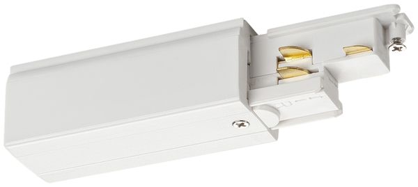 Endeinspeiser SLV für AP-Stromschiene S-TRACK DALI 3-phasig, PE links, weiss