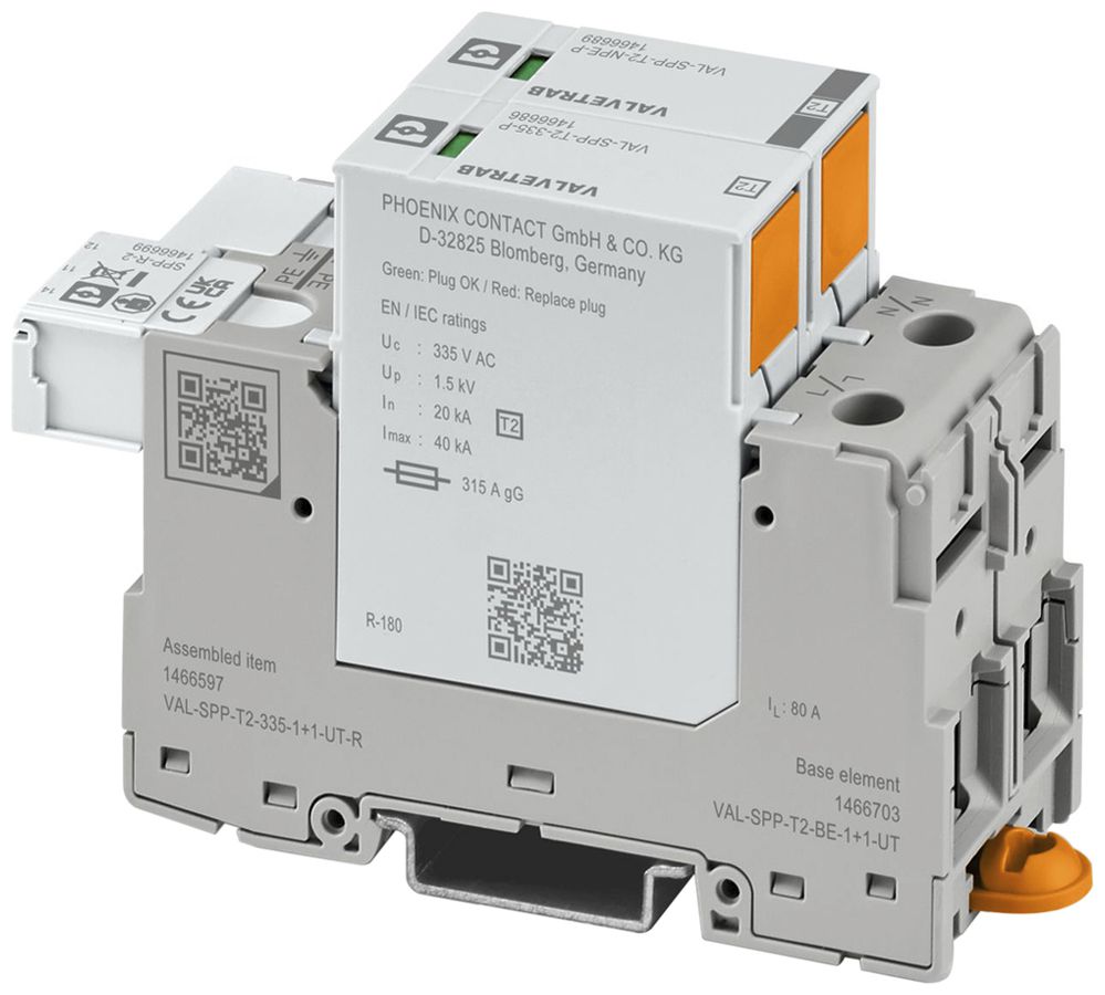 Parasurtension PX VAL-SPP-T2-335-1+1-UT-R TN-C 2L 240V 315A 80A 2UM
