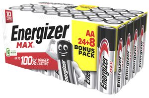 Batterie Alkali Energizer Max Mignon (AA) LR6, 1.5V, Box à 32Stück