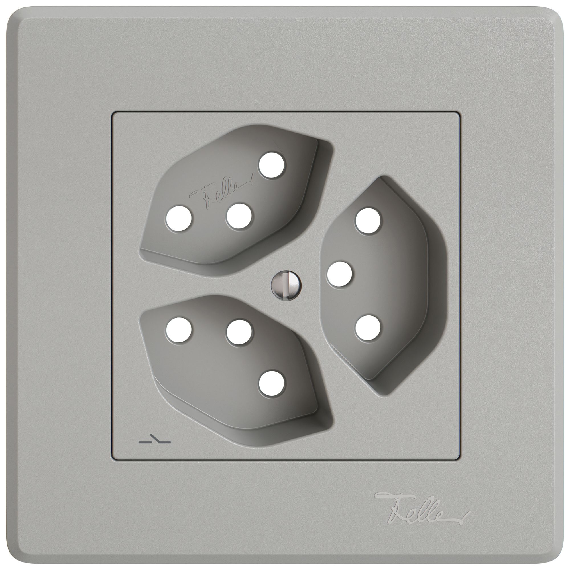 Kit di montaggio INC EDIZIO.liv SNAPFIX® per presa 3×T13 separata grc