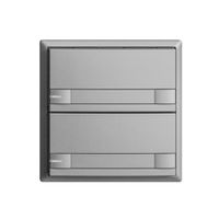 KNX-Taster RGB EDUE, 250mW, m.RGB-LED, m.Papiereinlage, 2×Taste, 2×Tastenb., si