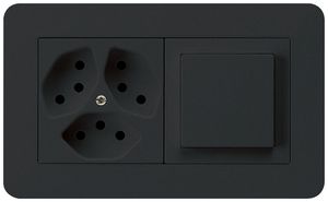 UP-Kombination kallysto.trend Gr.I-I horizontal 3×Typ 13+Schalter S3 schwarz