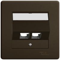 UP-Montageset EDIZIO.liv EASYNET S-One SNAPFIX® schräg 2×RJ45 br