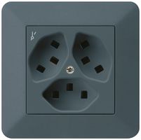Prise ENC Hager kallysto.trend 3×T23 1×S C anthracite