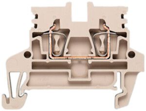 Durchgangs-Reihenklemme Weidmüller ZDU 2.5N Zugfeder 2.5mm² TS35 beige