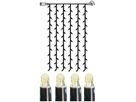 Cortina luminosa System LED Extra, 1×2m, nero, 8W, 102 LED, bianco caldo