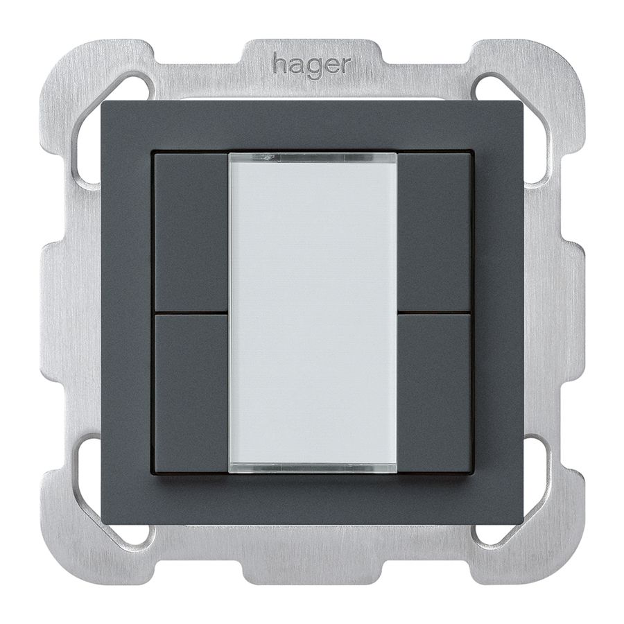 UP-Taster kallysto B KNX 4× s/e-link anthrazit