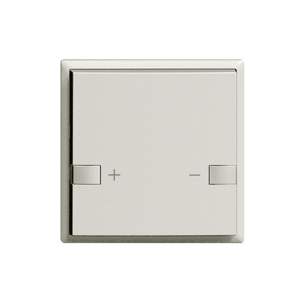 Kit front.EDIZIOdue variato.ZEP senza LED, 1×tasto 2×comando grigio chiaro