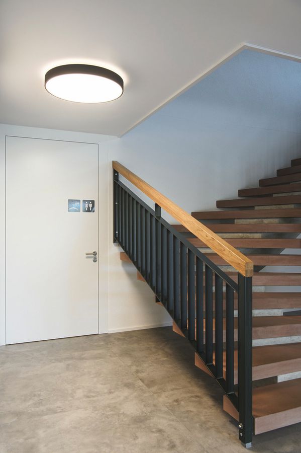 LED-Deckenleuchte SLV MEDO PRO 60DC 37W 5100lm 930/940 IP50 DALI Ø600mm schwarz