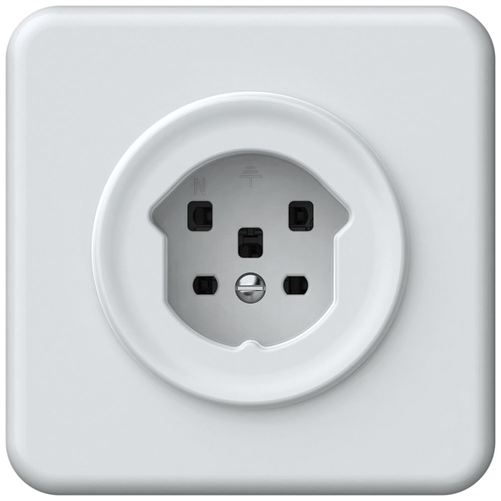 Prise ENC origin 1×type 25 16A 230V 92×92mm blanc