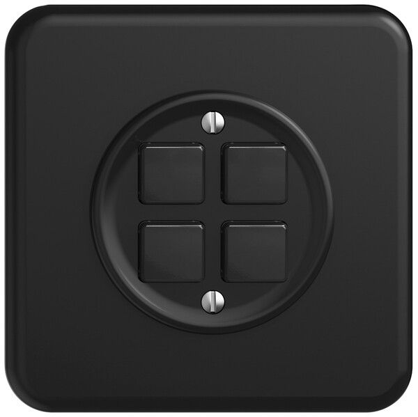 UP-Bedienaufsatz zu Druckschalter STANDARDdue Wiser 90×90×35mm schwarz