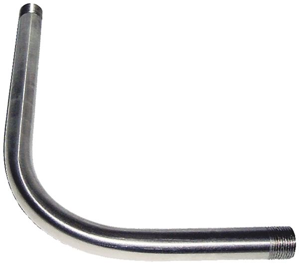 Coude avec filet acier inox. M25