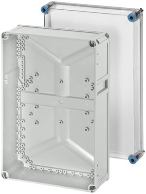 Apparategehäuse Hensel K 0300 grau leer mit transparenter Deckel 300×450×170mm