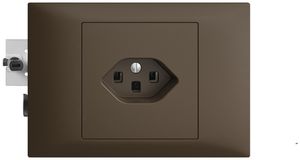 EB-Steckdose EDIZIOdue T23 16A coffee, 45…69mm, mit Steckklemmen