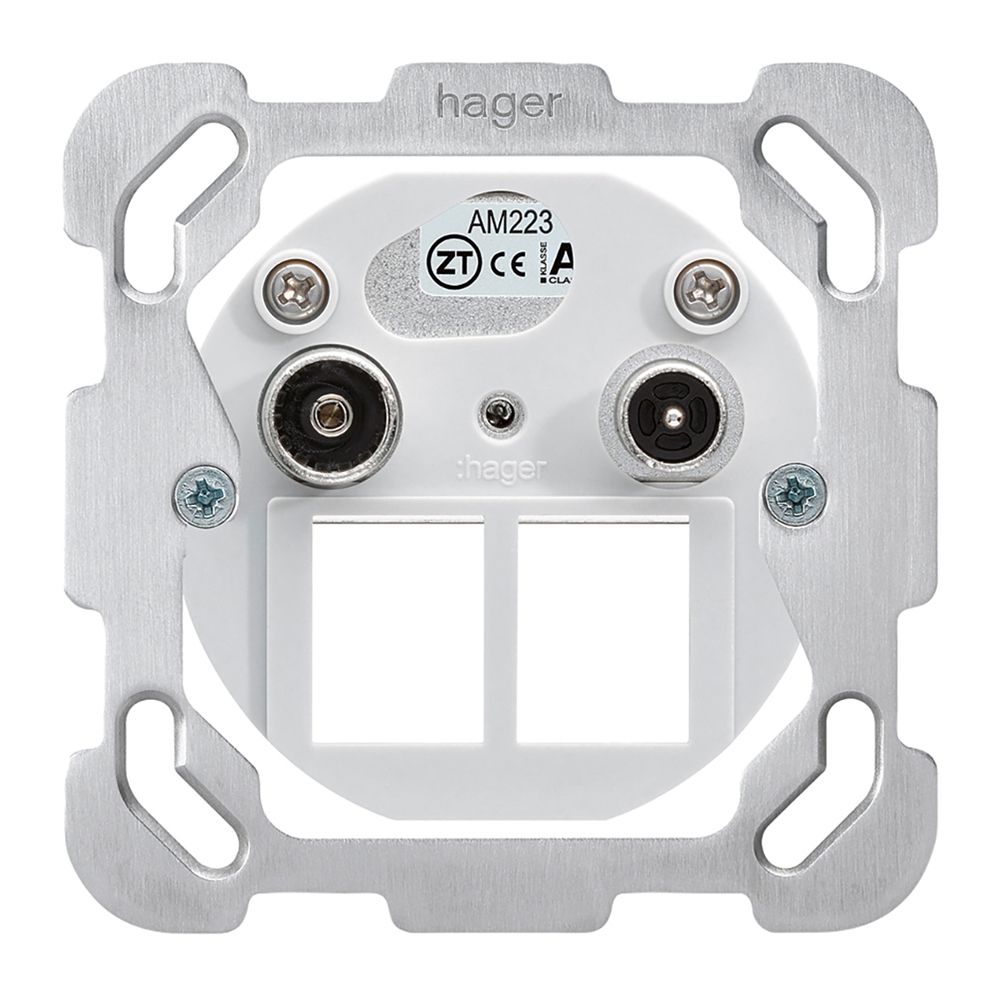 Einsatz zu Multimediadose Hager R/TV Bauart F 23dB 2GHz