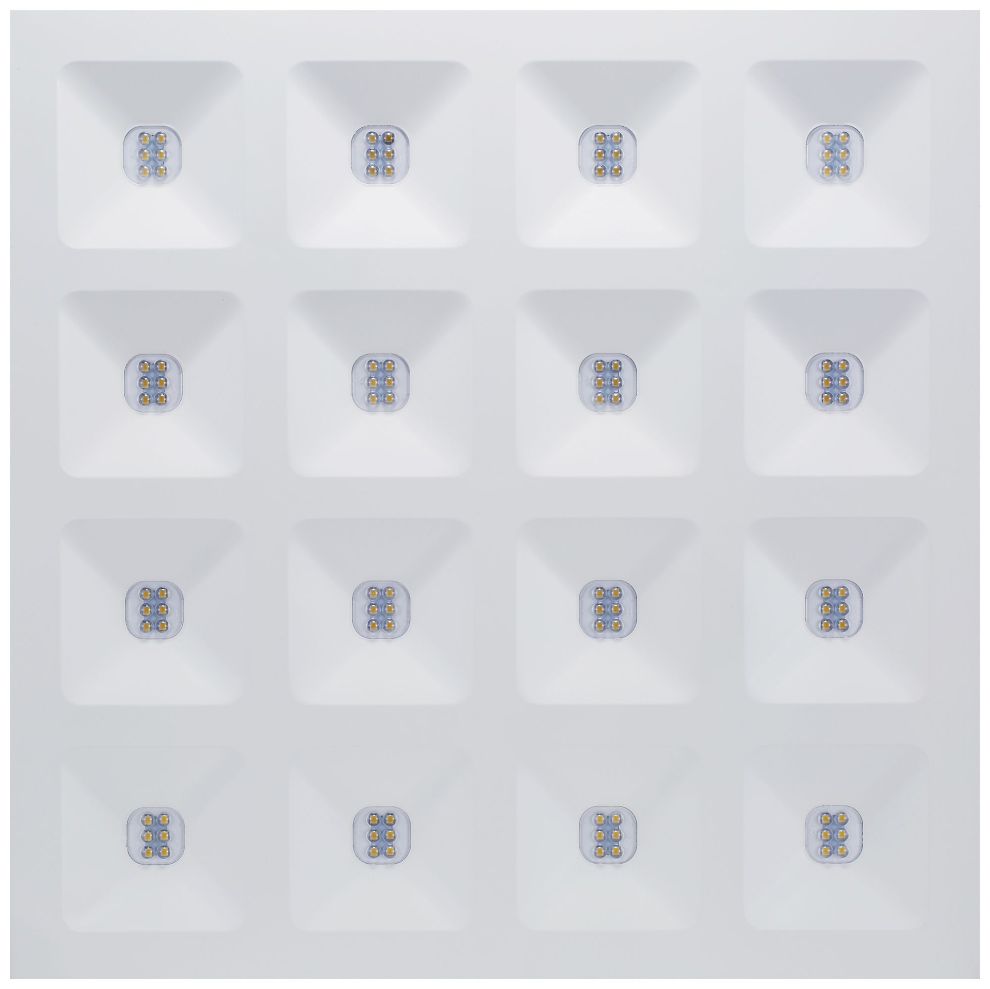 EB-LED-Deckenleuchte Sylvania Quadro 34W 4650lm 840 IP40 620×620mm weiss