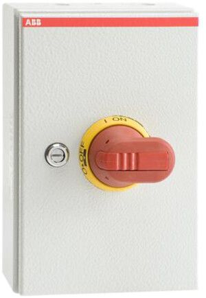Interrutorre di sicurezza AP ABB 4-poli 63 A 400V grigio chiaro/rosso/giallo
