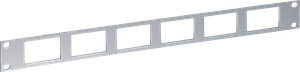 Frontplatte FLF 19" Minkels 1HE 6×FLF, alu