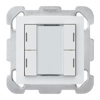 UP-Taster kallysto B KNX 4× RGB LED s/e-link weiss