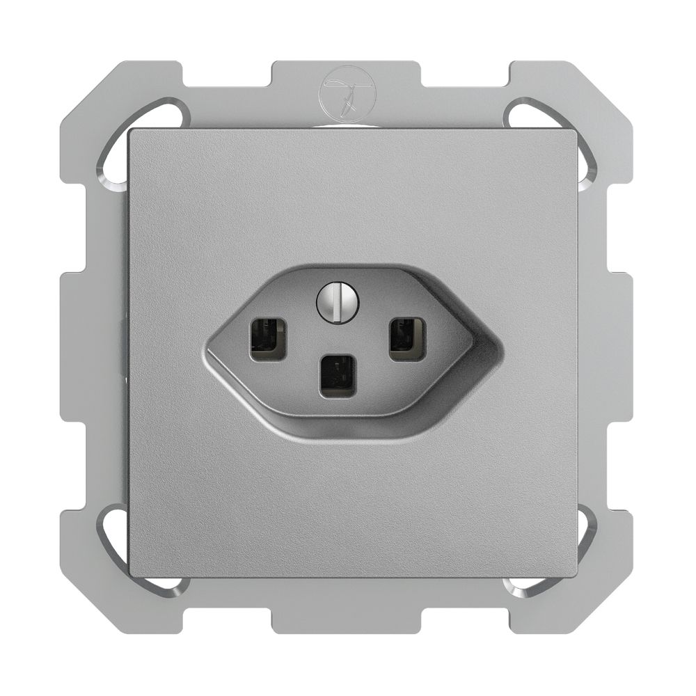 UP-Steckdose EDIZIOdue T23 16A silver, mit Steckklemmen