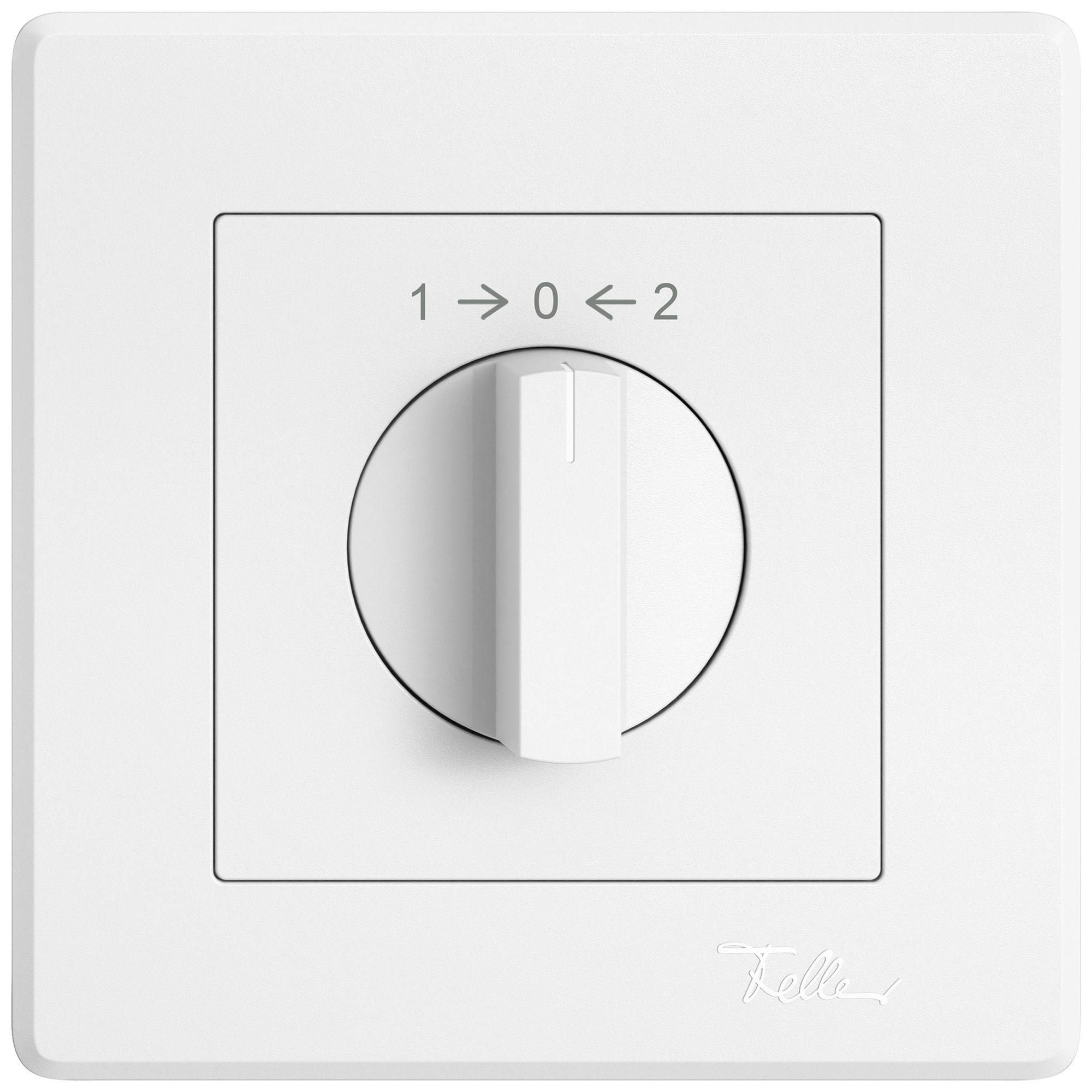 UP-Schwenktaster EDIZIO.liv SNAPFIX® 1->0<-2/1P mit Drehgriff ws