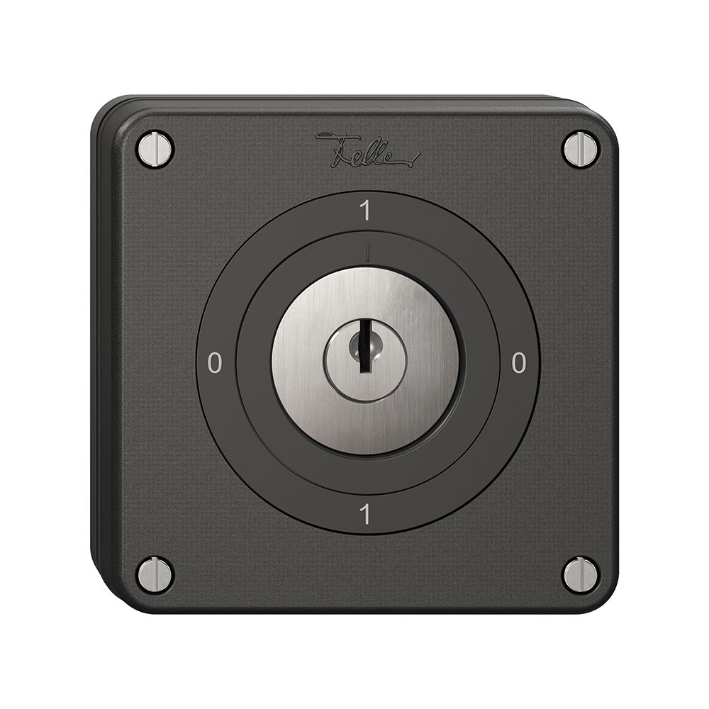 Interrupteur rotatif NUPU NEVO, 0/2L, avec serrure&2 clés, KS, 0-1-0-1, noir