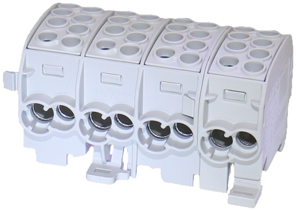 Bloc répartiteur type C 8×35/8×25mm² 125A CU gris