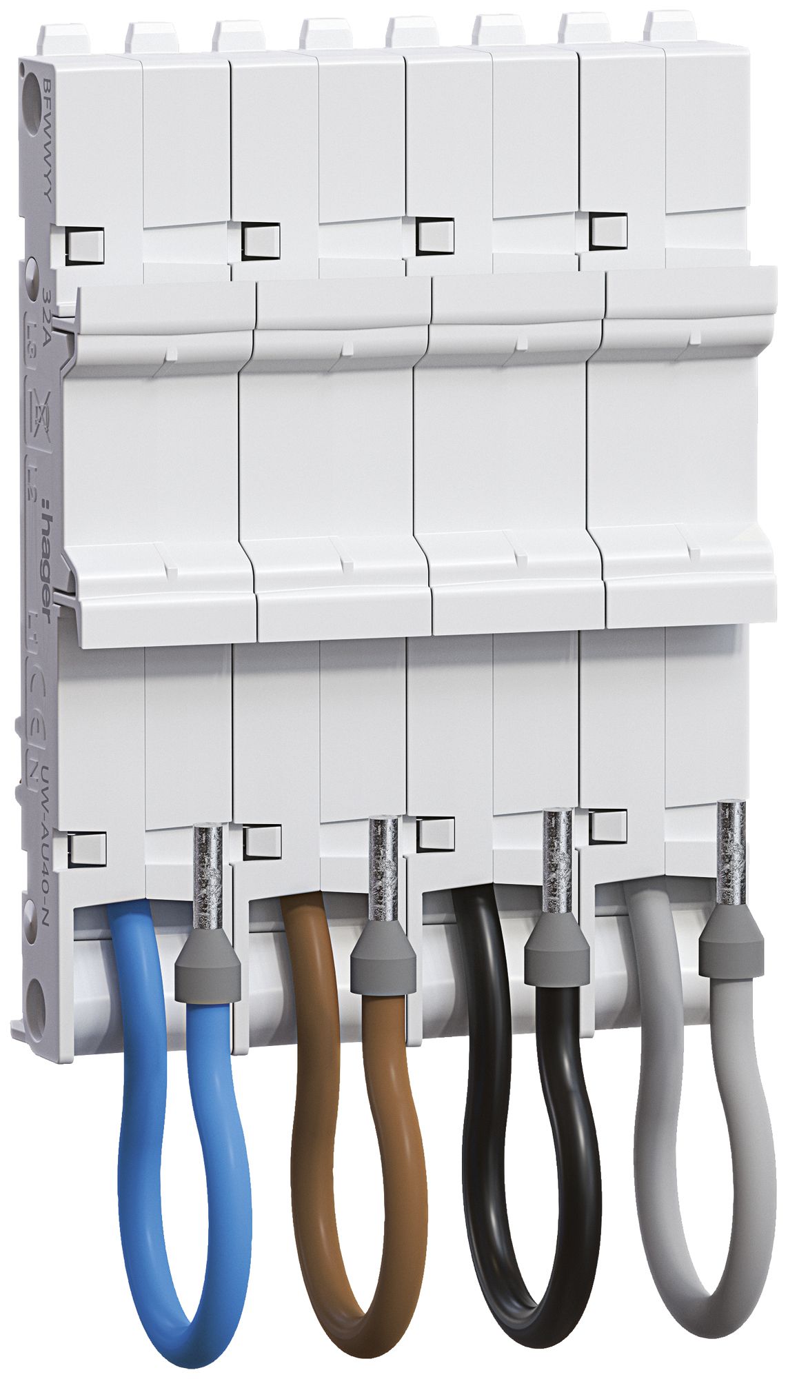 Universaladapter Hager uniway 72mm, 40A, 4P, NL1L2L3