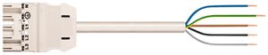 Anschlussleitung WINSTA MIDI 5×2.5mm² 20A 400V 1m Kod.A Stecker/frei weiss