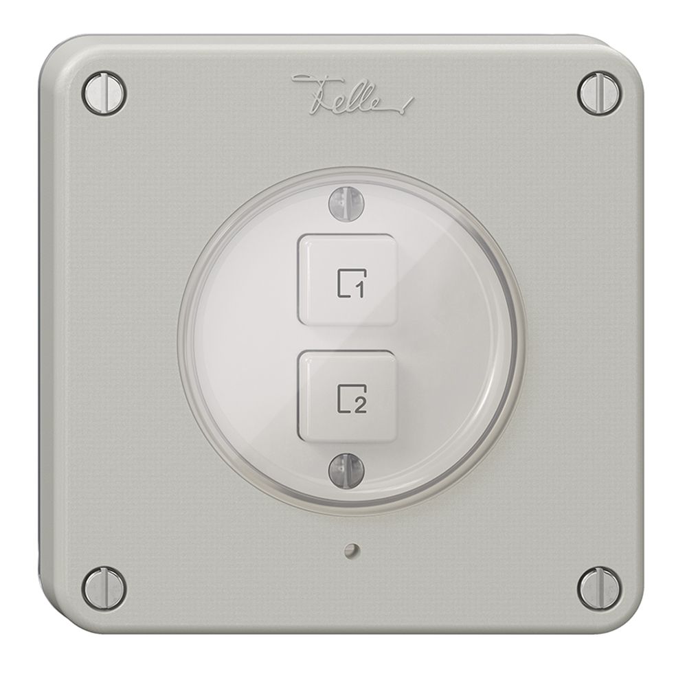 Poussoir scène 2 scènes vertical/2T NEVO Wiser N.CO gris clair