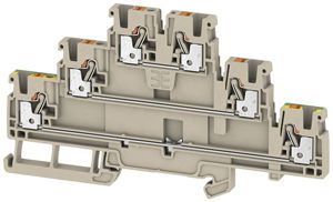 Borne multi-étage WM A3T 2.5 FT-FT-PE PUSH IN 2.5mm² 3 étages be/or