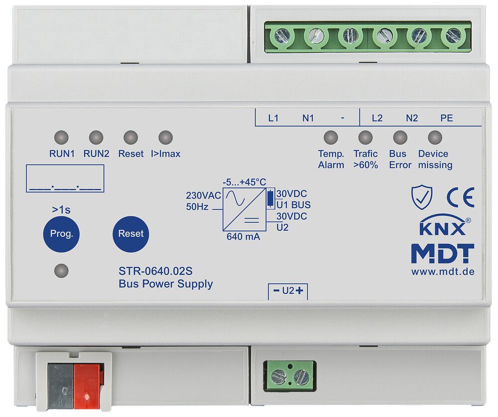 Alimentation KNX AMD MDT STR-0640.02S 29V 640mA 1 igne/inductan.d'arrêt 6UM