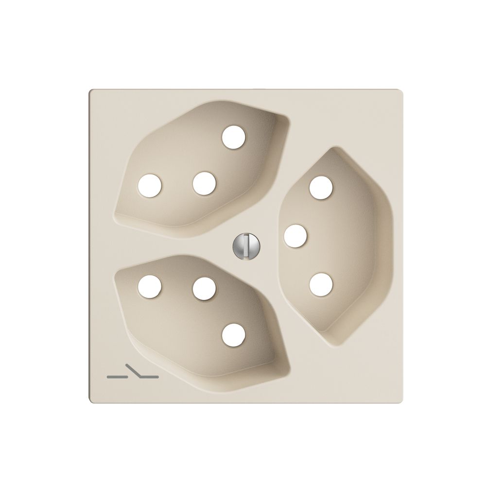Placca frontale 3×T13,S EDIZIOdue crema