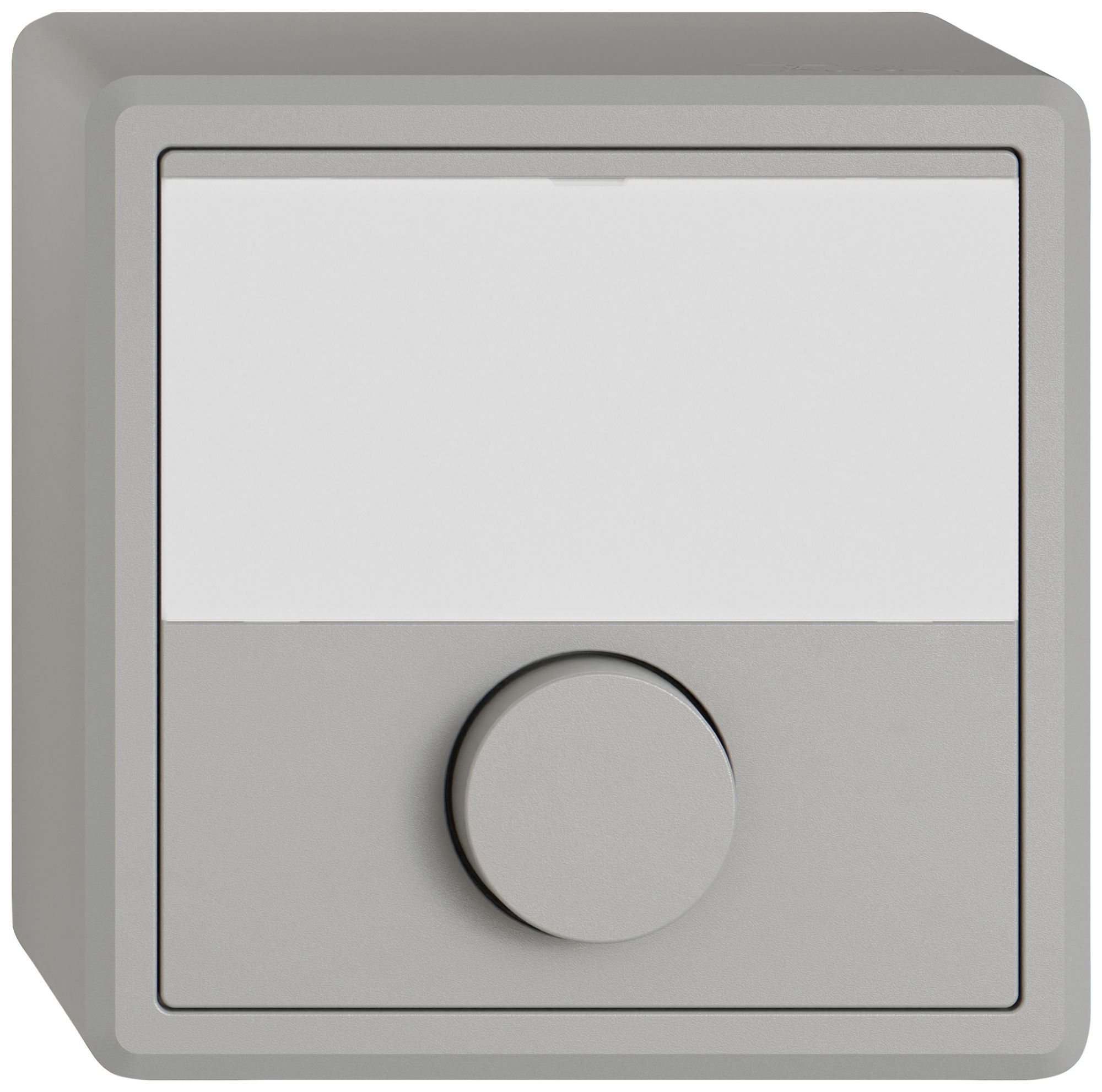 AP-Sonnerie-Drucktaster EDIZIO.liv SNAPFIX® 6A 250V mit Namensschild hgu