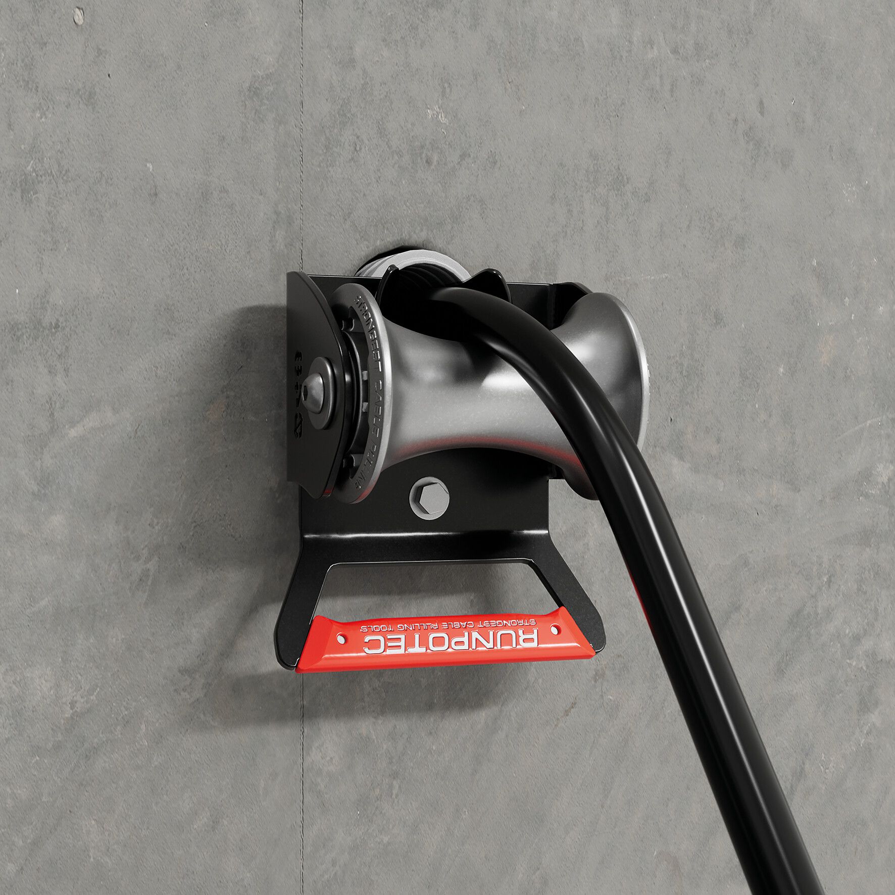 Kabelumlenkrolle Runpotec Ø90mm Ø40mm 4500kg Aluminium
