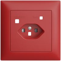 Kit frontal EDIZIOdue pour prise FI FMI, T23, shutter, berry