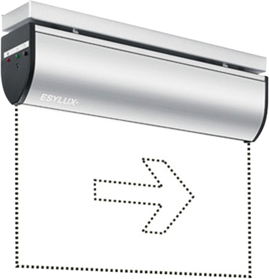 Notleuchte ESYLUX SLD LEDi SC/C Deckenaufbau