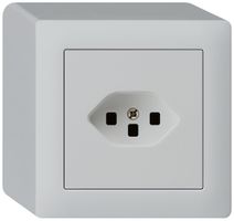 AP-Steckdose kallysto T23 hellgrau mit Steckklemmen