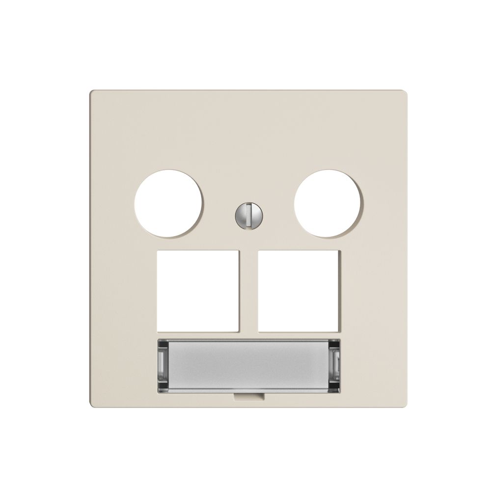 Kit de recouvrement Edue F, p.prise multimédia EASYNET, p.2×RJ45 S-One, crema
