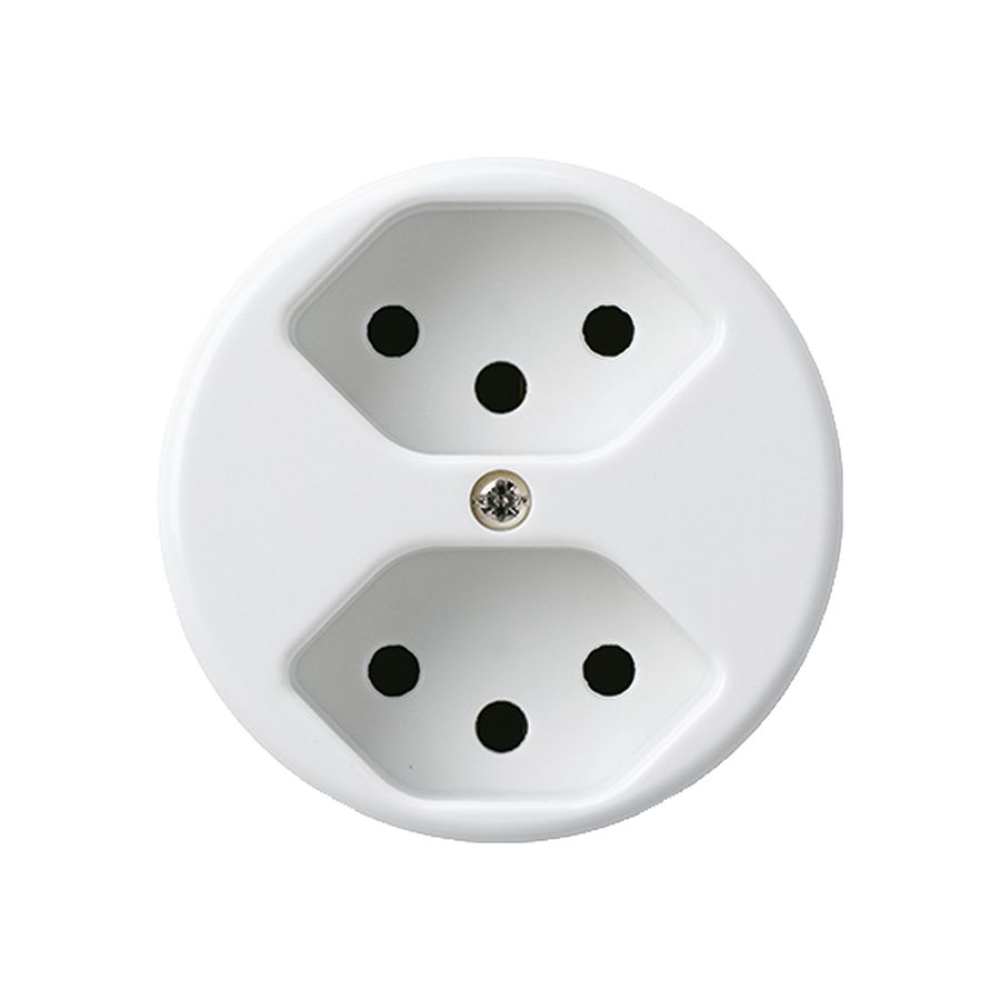 Insert pour prise ENC basico 2×type 13 blanc