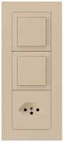 UP-Kombination kallysto.pro Gr.I-I-I vertikal 2×Schalter S3+Typ 13 beige