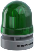 Blitz- und Dauerleuchte WERMA Mini TwinLIGHT Combi, 115...230VAC, grün