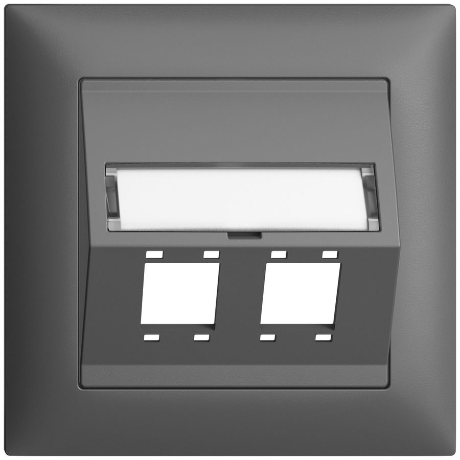 Kit montage ENC EDIZIOdue FMI sortie oblique 2×R&M cat.5e/6/LC spécial, grf
