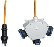 Kreuzverteiler DEM DB34226 3×T23 1.5m 3×2.5mm² Stecker T23