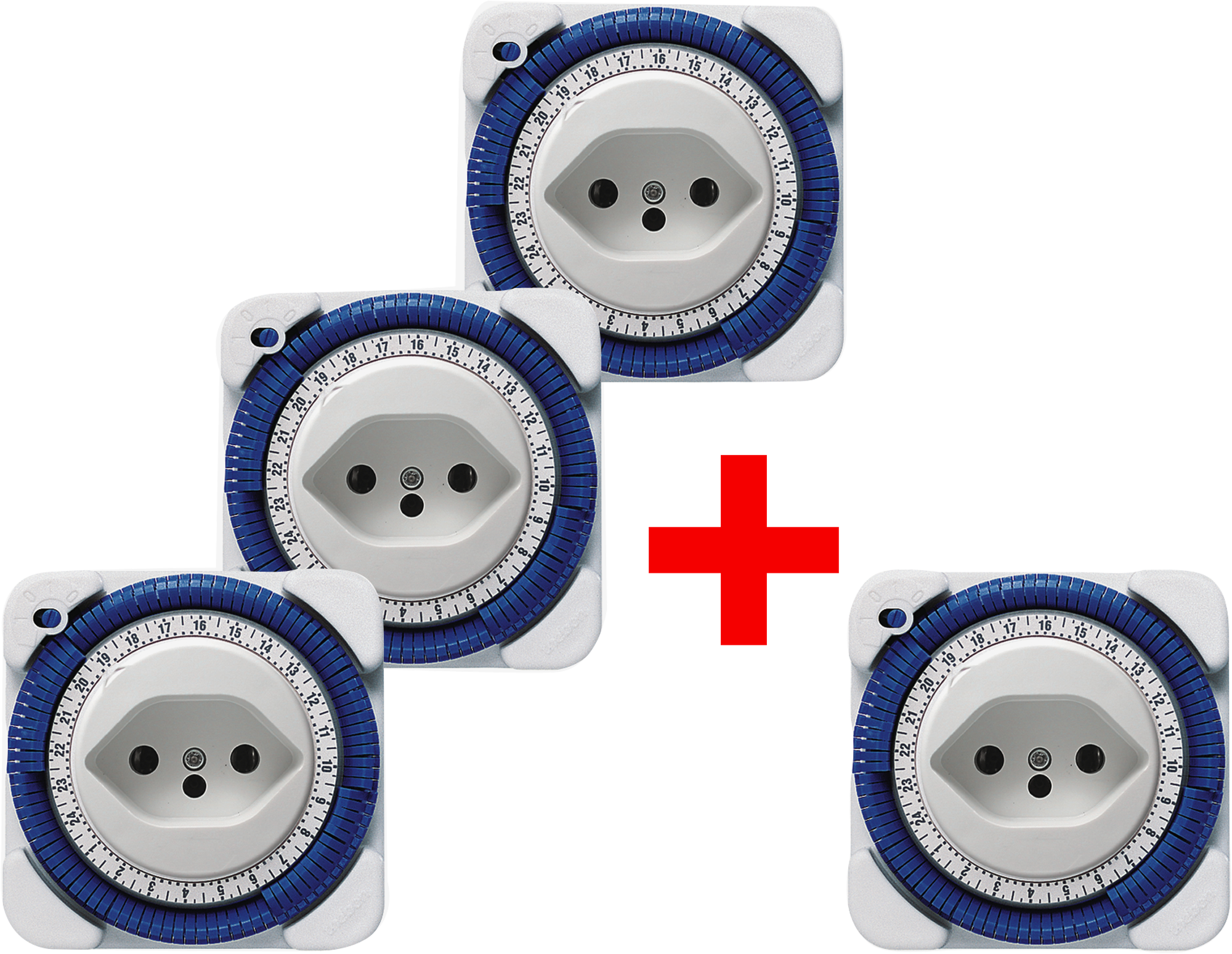 Aktionspack Steckdosenschaltuhr 3×Timer 26, 24h +1 Stk gratis